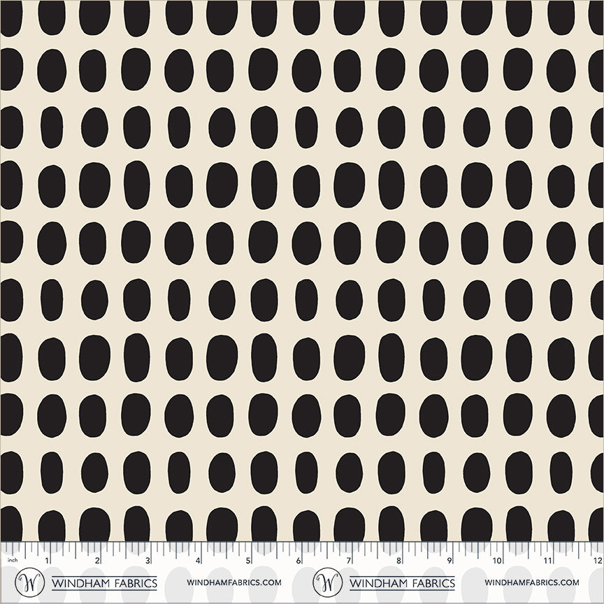 Spot in Cream quilting fabric, part of the Electric Rainbow fabric collection by Deborah Fisher (SKU: 54129A-10)