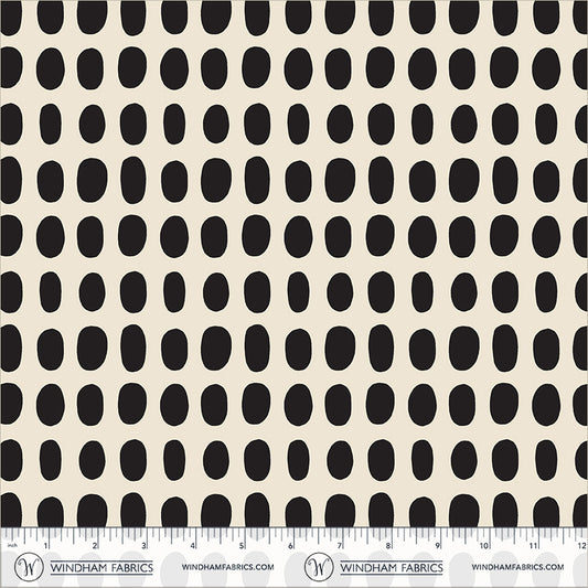 Spot in Cream quilting fabric, part of the Electric Rainbow fabric collection by Deborah Fisher (SKU: 54129A-10)