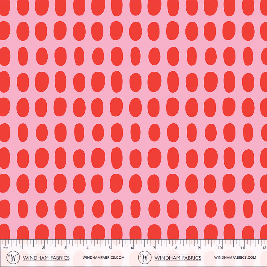 Spot in Pink quilting fabric, part of the Electric Rainbow fabric collection by Deborah Fisher (SKU: 54129A-2)
