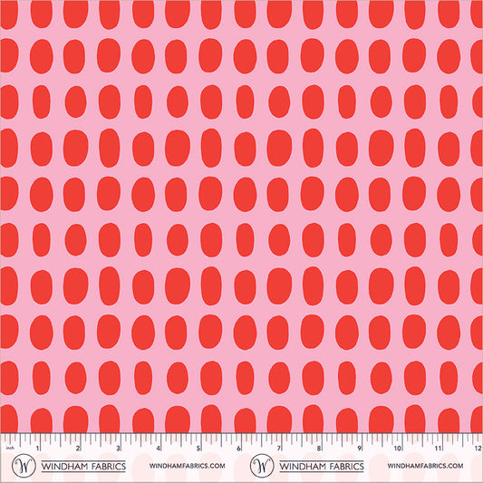 Spot in Pink quilting fabric, part of the Electric Rainbow fabric collection by Deborah Fisher (SKU: 54129A-2)