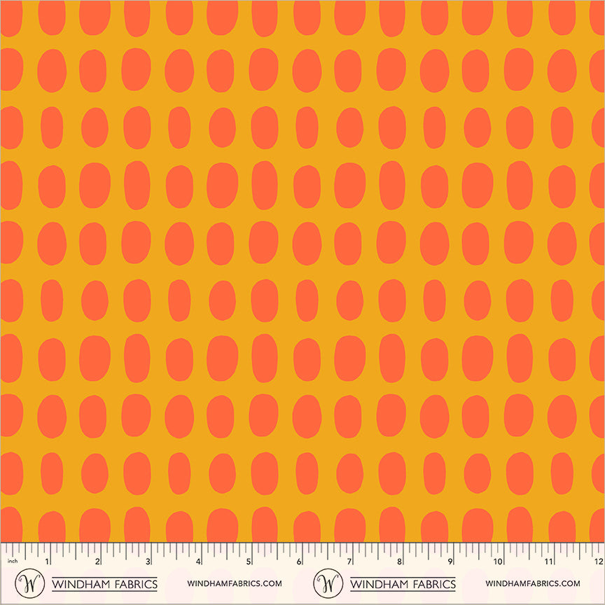 Spot in Tangerine quilting fabric, part of the Electric Rainbow fabric collection by Deborah Fisher (SKU: 54129A-3)