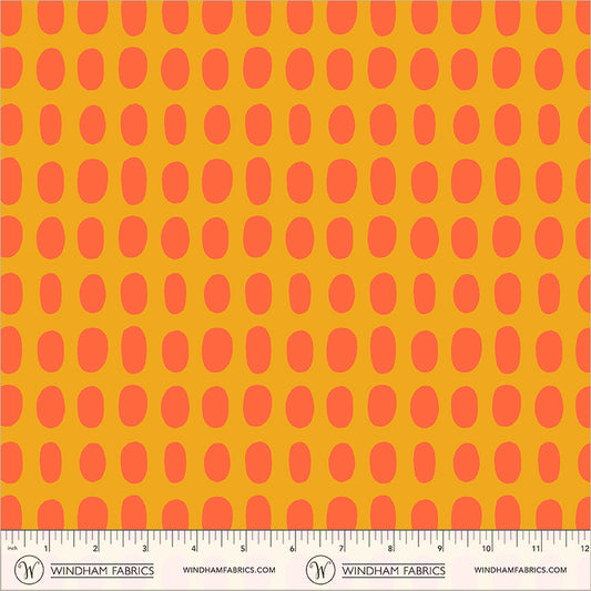 Spot in Tangerine quilting fabric, part of the Electric Rainbow fabric collection by Deborah Fisher (SKU: 54129A-3)
