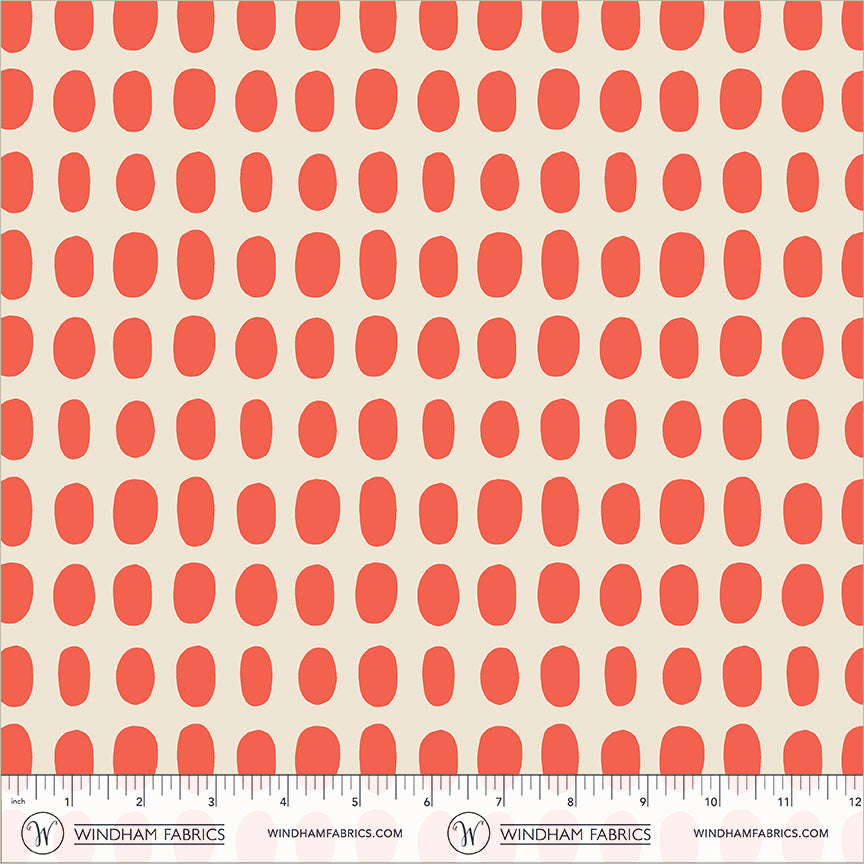 Spot in Tomato quilting fabric, part of the Electric Rainbow fabric collection by Deborah Fisher (SKU: 54129A-4)