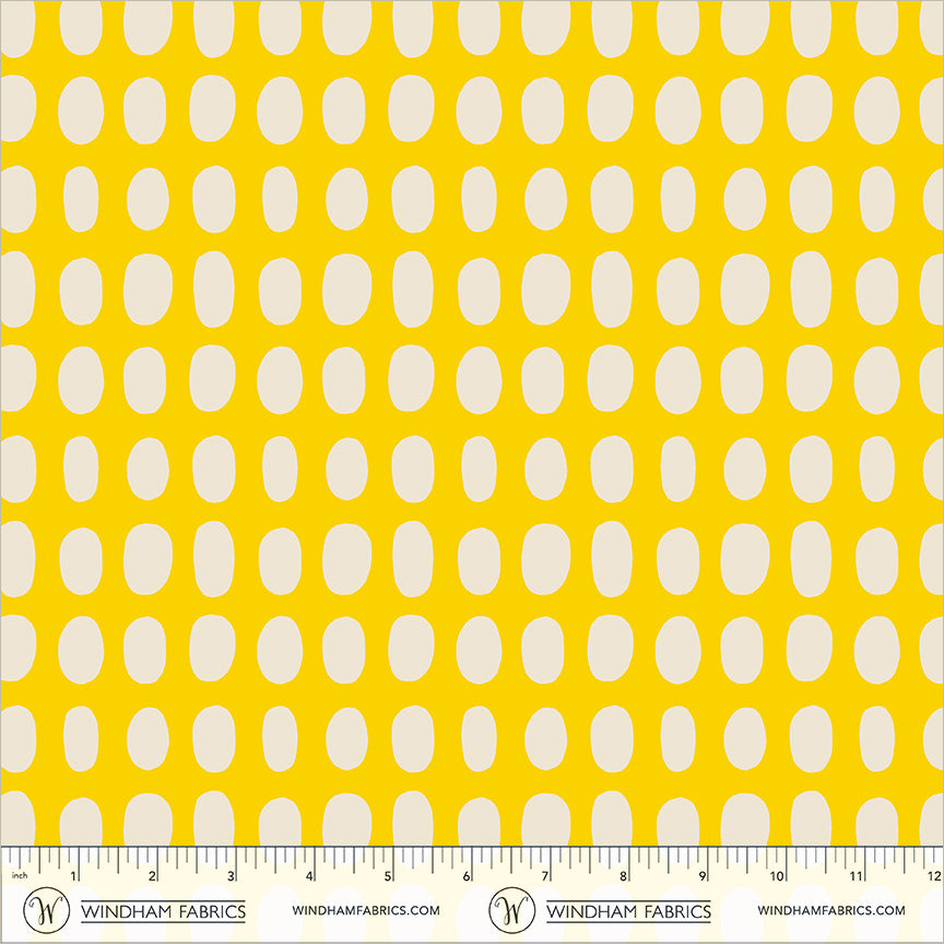 Spot in Yellow quilting fabric, part of the Electric Rainbow fabric collection by Deborah Fisher (SKU: 54129A-5)