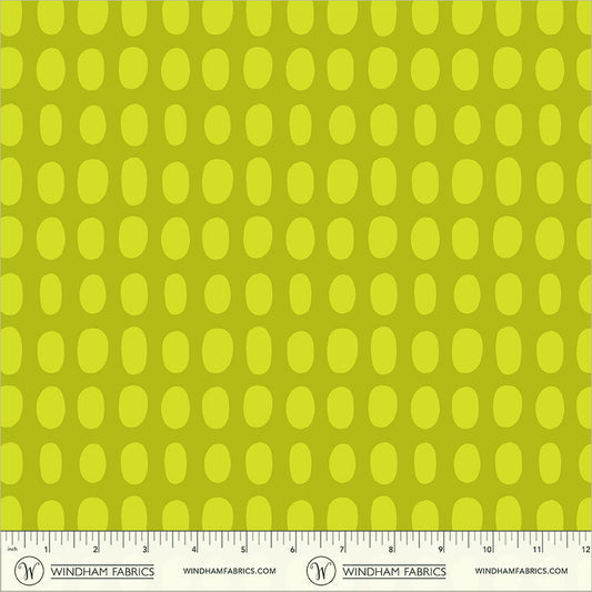 Spot in Pickle quilting fabric, part of the Electric Rainbow fabric collection by Deborah Fisher (SKU: 54129A-6)