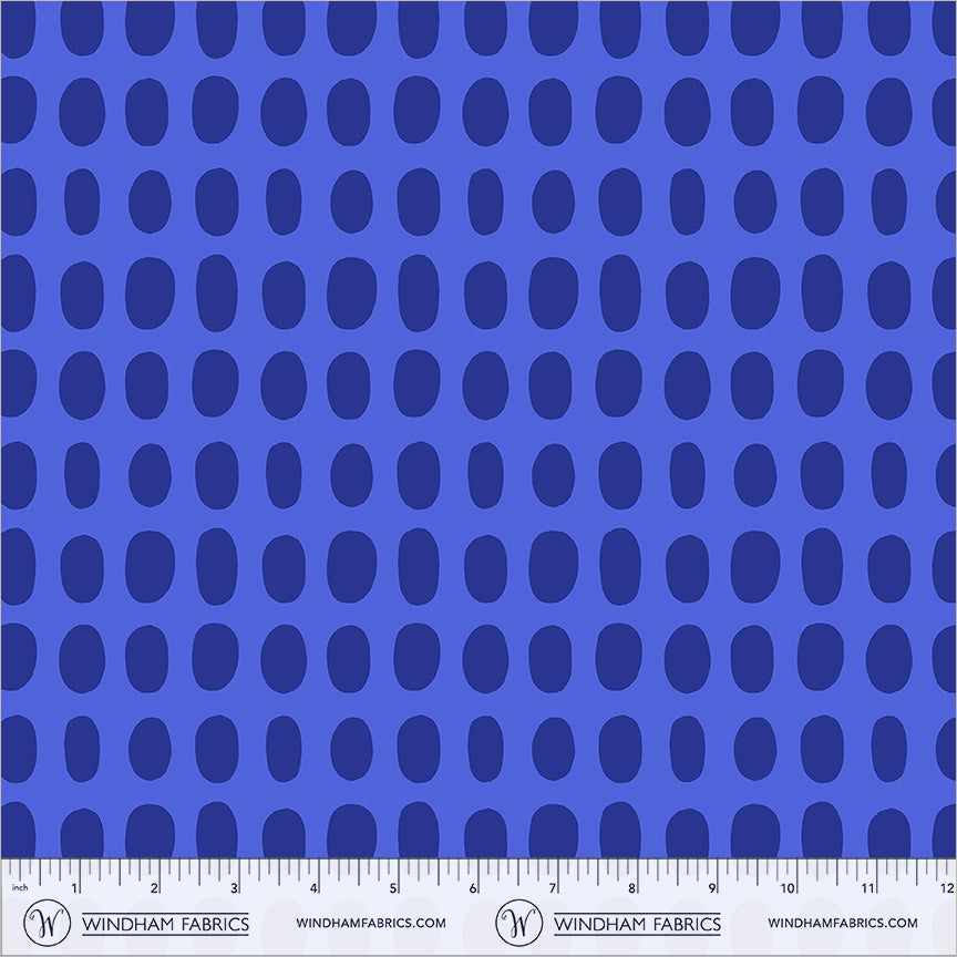Spot in Blue quilting fabric, part of the Electric Rainbow fabric collection by Deborah Fisher (SKU: 54129A-8)