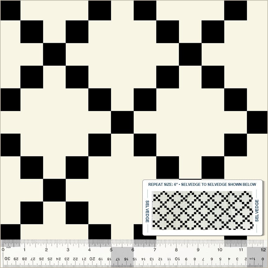 Perfect Points - Nine Patch in Black & White - 54227-1 - Half Yard