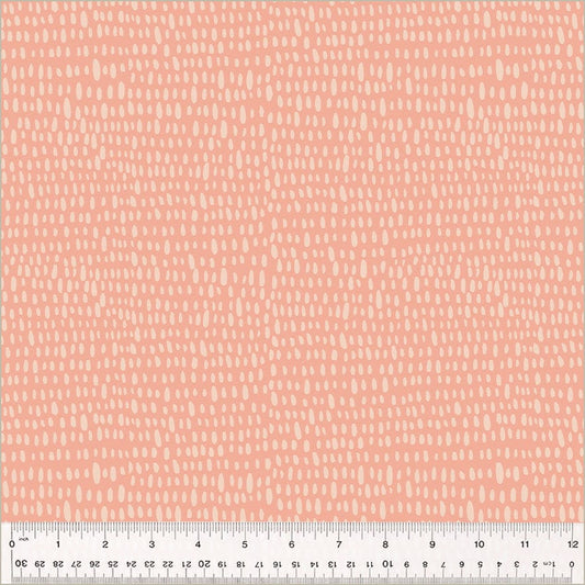 Cotton quilting fabric pattern called 'Rainfall in Petal'. Part of the 'Moonlit' fabric collection. Designed by Jennifer Moore / Monaluna for fabric company Windham Fabrics. SKU: 54287-8. 44-45 inch width.