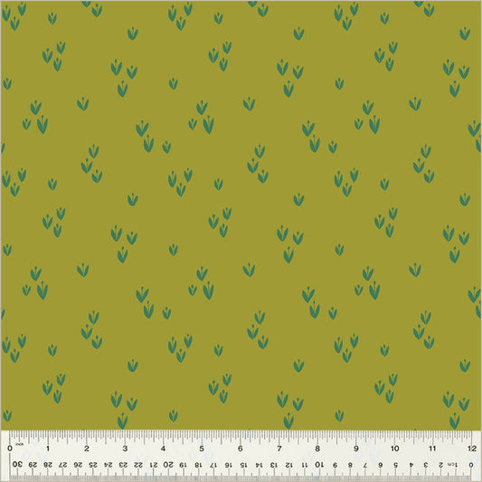 Cotton quilting fabric pattern called 'Sprout in Sprig'. Part of the 'Moonlit' fabric collection. Designed by Jennifer Moore / Monaluna for fabric company Windham Fabrics. SKU: 54288-14. 44-45 inch width.