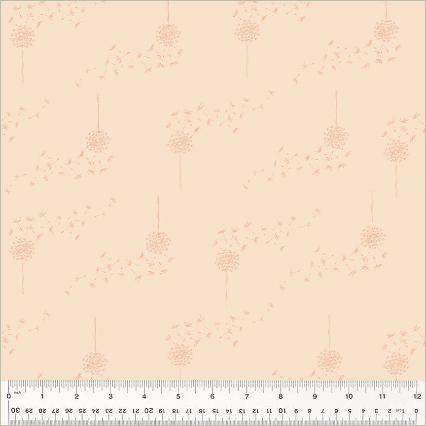 Cotton quilting fabric pattern called 'Wish in Shell'. Part of the 'Moonlit' fabric collection. Designed by Jennifer Moore / Monaluna for fabric company Windham Fabrics. SKU: 54290-10. 44-45 inch width.