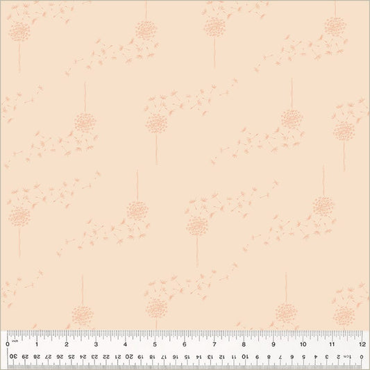 Cotton quilting fabric pattern called 'Wish in Shell'. Part of the 'Moonlit' fabric collection. Designed by Jennifer Moore / Monaluna for fabric company Windham Fabrics. SKU: 54290-10. 44-45 inch width.