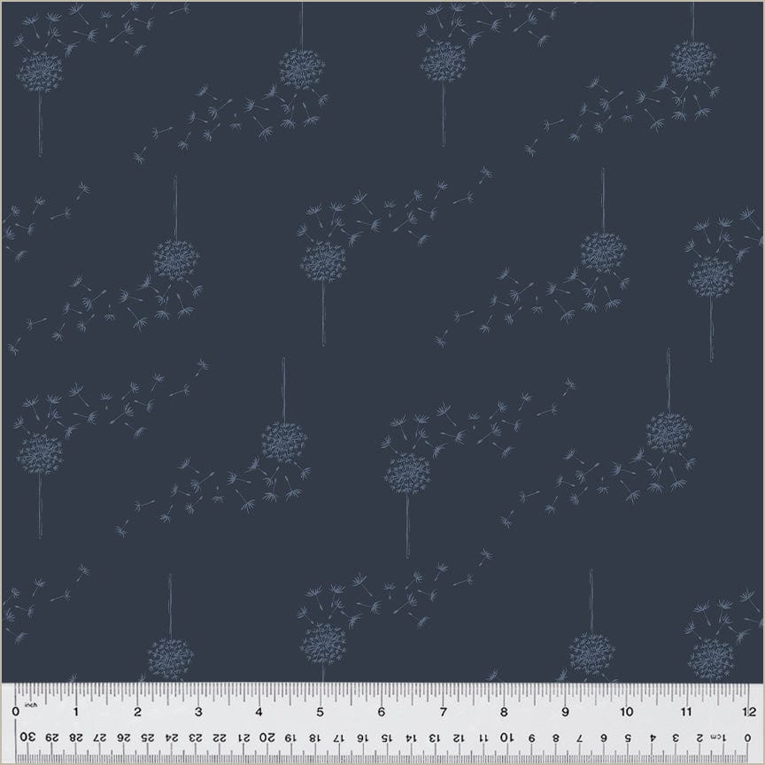 Cotton quilting fabric pattern called 'Wish in Night'. Part of the 'Moonlit' fabric collection. Designed by Jennifer Moore / Monaluna for fabric company Windham Fabrics. SKU: 54290-22. 44-45 inch width.