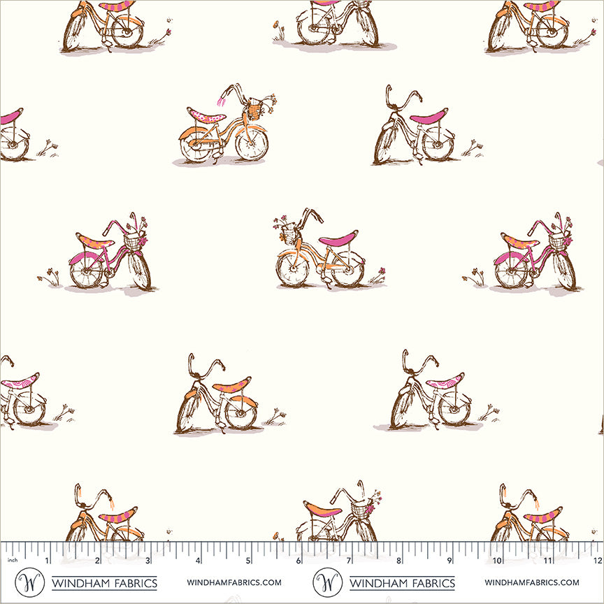 Dream Bike quilting fabric, part of the Heather Ross Favorites fabric collection by Heather Ross (SKU: 54327D-3)
