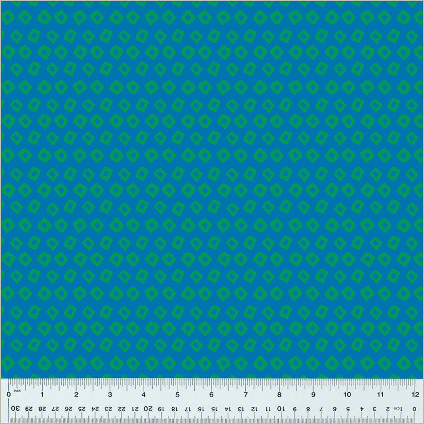 High Density Cotton quilting fabric pattern called 'Shibori in Provence/Pasture'. Part of the 'Ruby and Bee Blenders' fabric collection. Designed by Heather Ross for the Windham Fabrics fabric company. SKU: 54415-20. 44-45 inch width.