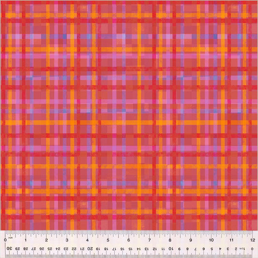 Fur-ever Friends - Playful Plaid in Red - Gareth Lucas - 54537D-8 - Half Yard