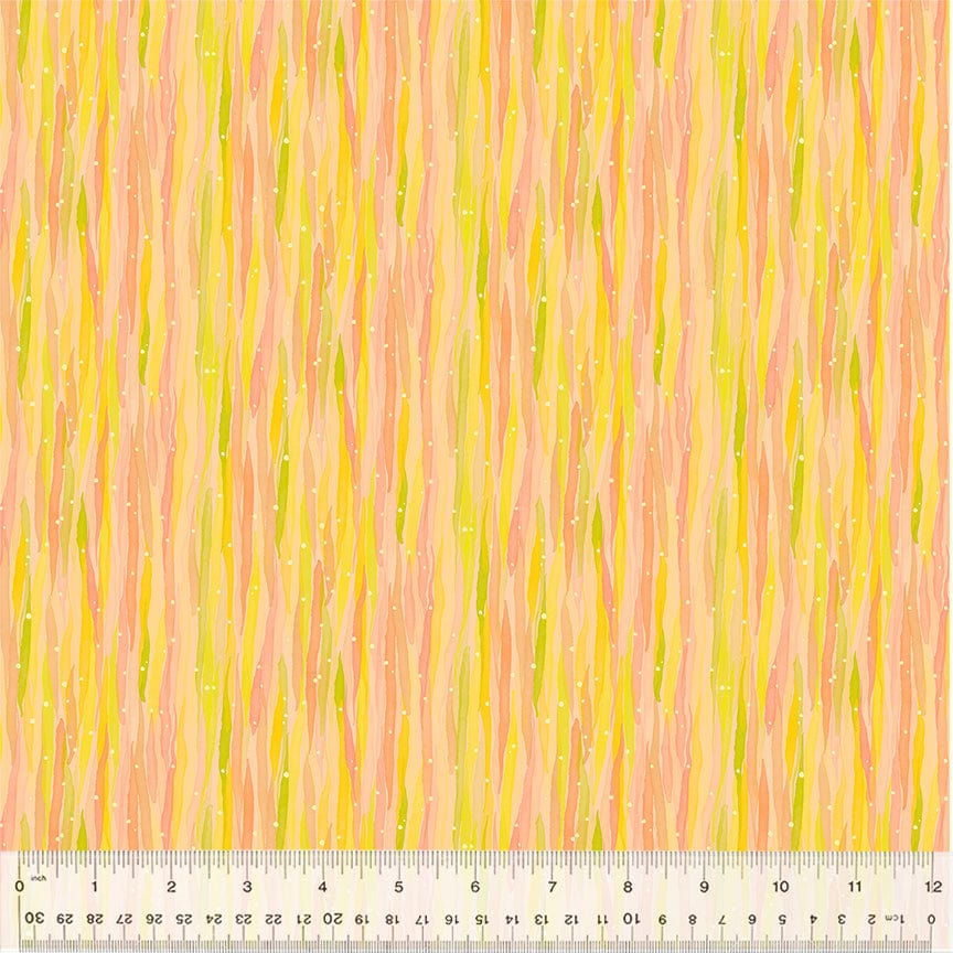 A closeup shot of the quilting fabric pattern called Rain, designed by Tamara Kate, in the blossom colorway. The SKU is 54656-12.