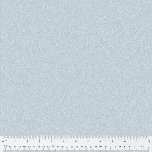 A closeup shot of the quilting fabric pattern called Pile, designed by Whistler Studios, in the cornflower colorway. The SKU is 54688-25.