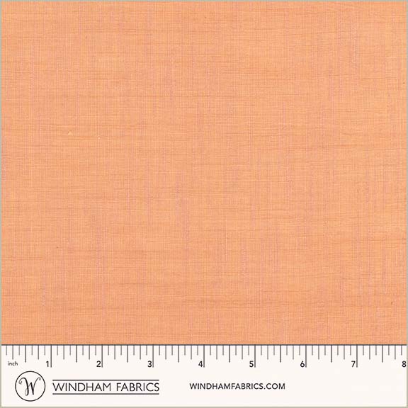 Handloom in Peachy Keen quilting fabric, part of the Handloom fabric collection by Tara Faughnan (SKU: 54870-9)