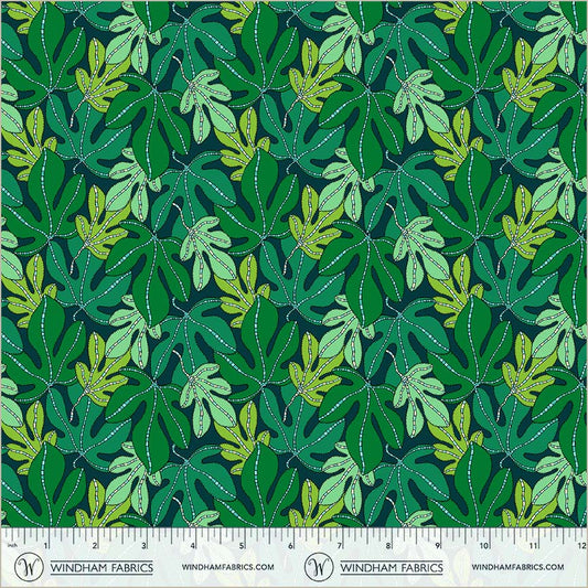 Monstera Forest quilting fabric, part of the Sunshine fabric collection by Sally Kelly (SKU: 54976D-6)
