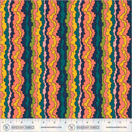 Aurora Indigo quilting fabric, part of the Sunshine fabric collection by Sally Kelly (SKU: 54977D-1)