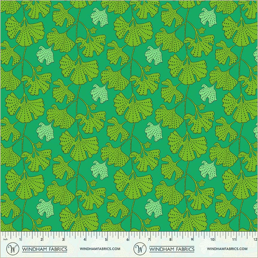 Ginkgo Kelly quilting fabric, part of the Sunshine fabric collection by Sally Kelly (SKU: 54978D-8)