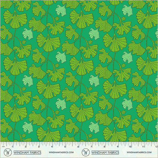 Ginkgo Kelly quilting fabric, part of the Sunshine fabric collection by Sally Kelly (SKU: 54978D-8)