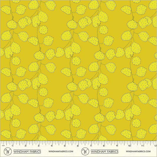 Honesty Sunglow quilting fabric, part of the Sunshine fabric collection by Sally Kelly (SKU: 54979D-11)