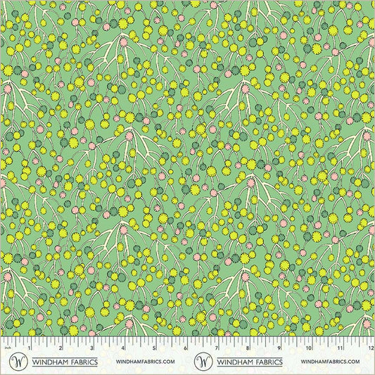 Huckleberry Mint quilting fabric, part of the Sunshine fabric collection by Sally Kelly (SKU: 54980D-13)