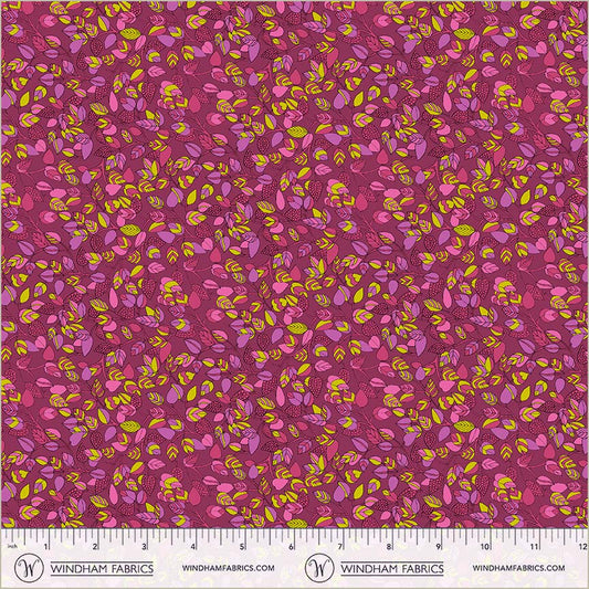 Hebe Plum quilting fabric, part of the Sunshine fabric collection by Sally Kelly (SKU: 54981D-3)