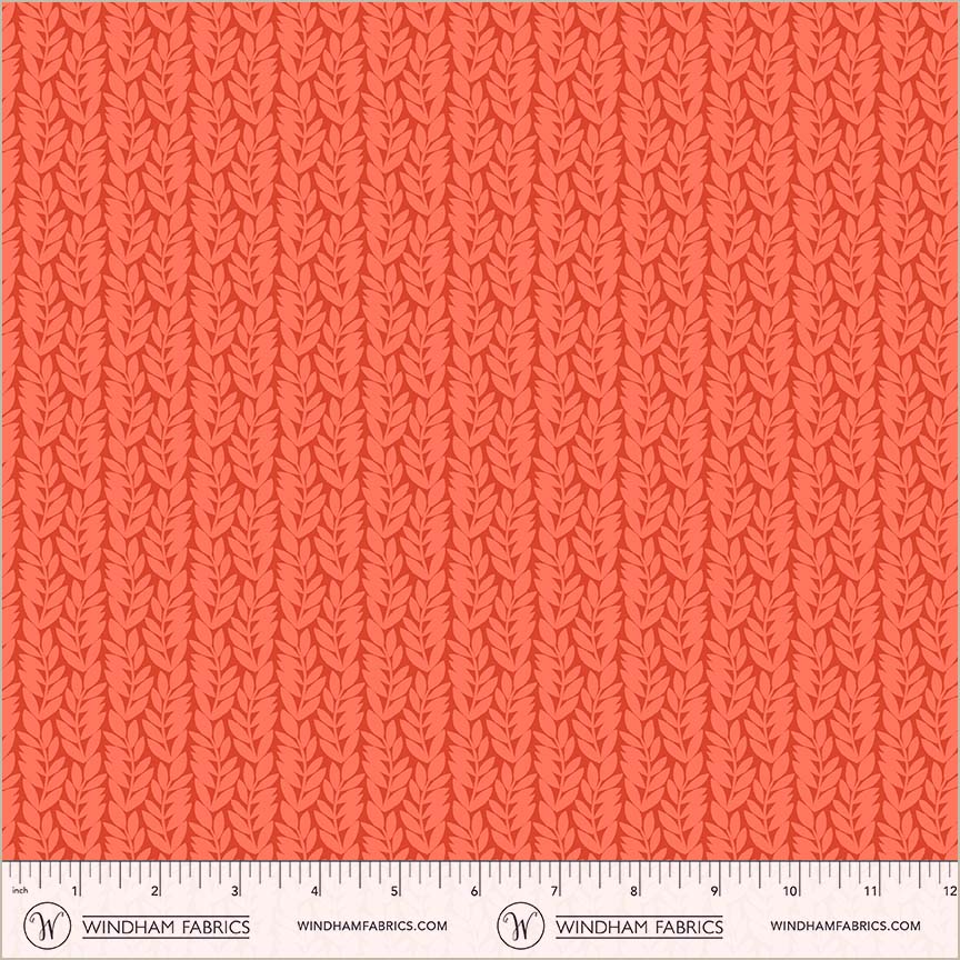Foliage Coral quilting fabric, part of the Foliage fabric collection by Sally Kelly (SKU: 54983-10)
