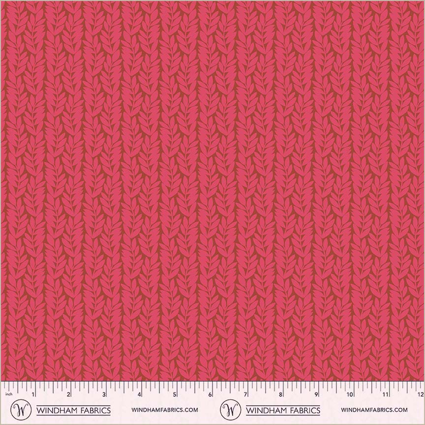 Foliage Poppy quilting fabric, part of the Foliage fabric collection by Sally Kelly (SKU: 54983-13)