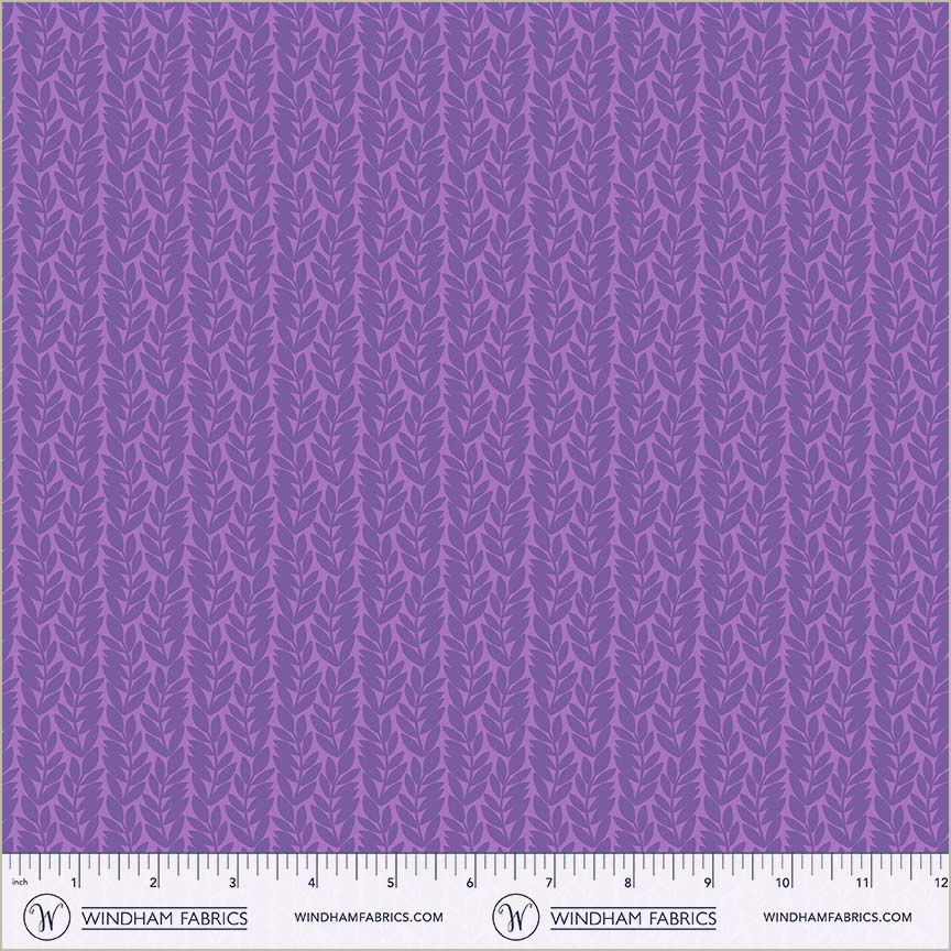 Foliage Wisteria quilting fabric, part of the Foliage fabric collection by Sally Kelly (SKU: 54983-8)