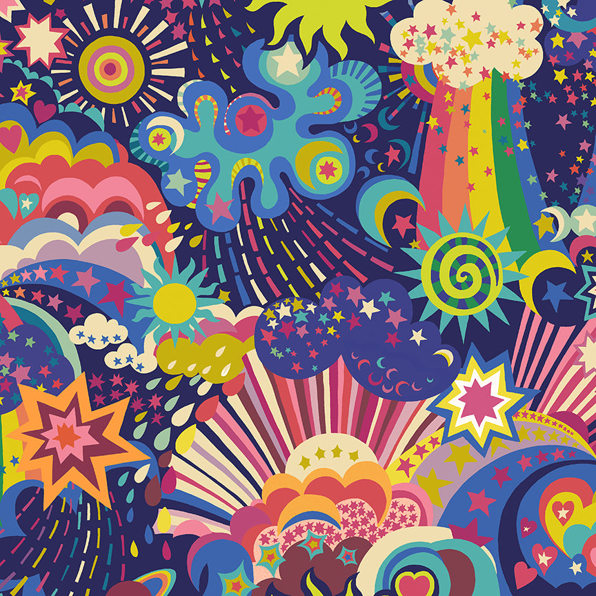 Cosmos - Galaxy in Deep Space - Sally Kelly - 55148D-1 - Half Yard (Preorder)