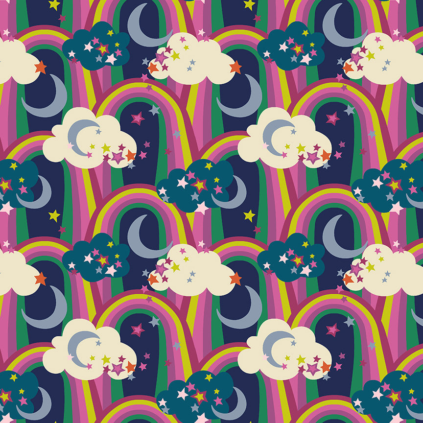 Cosmos - Iris in Deep Space - Sally Kelly - 55150D-1 - Half Yard (Preorder)