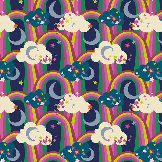 Cosmos - Iris in Deep Space - Sally Kelly - 55150D-1 - Half Yard (Preorder)