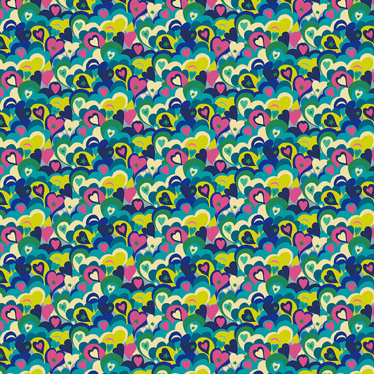 Cosmos - Love Dust in Blue Light - Sally Kelly - 55151D-3 - Half Yard (Preorder)