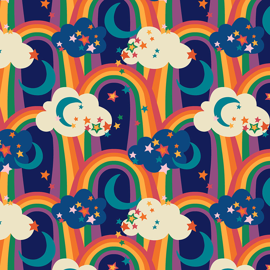 Cosmos - Iris in Deep Space Canvas - Sally Kelly - 55154DC-1 - Half Yard (Preorder)