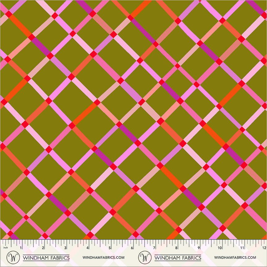 Crossing in Martini quilting fabric, part of the Happy Place fabric collection by Annabel Wrigley (SKU: 55375D-11)