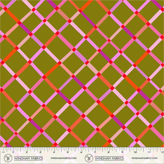 Crossing in Martini quilting fabric, part of the Happy Place fabric collection by Annabel Wrigley (SKU: 55375D-11)