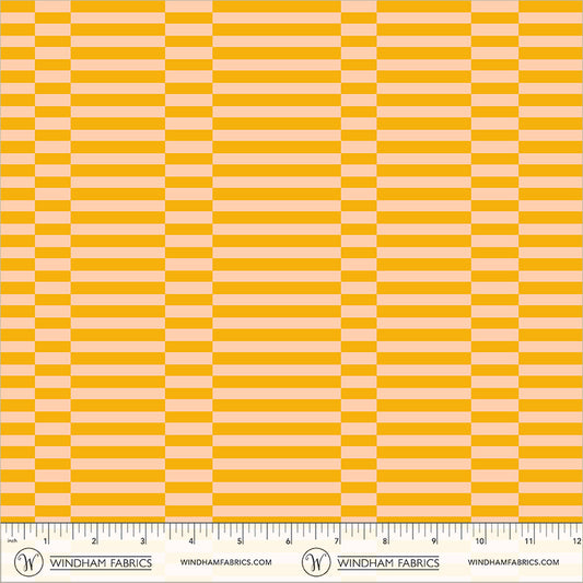 Broken Stripe in soft gold quilting fabric, part of the Annabel's Blenders fabric collection by Annabel Wrigley (SKU: 55379-3)