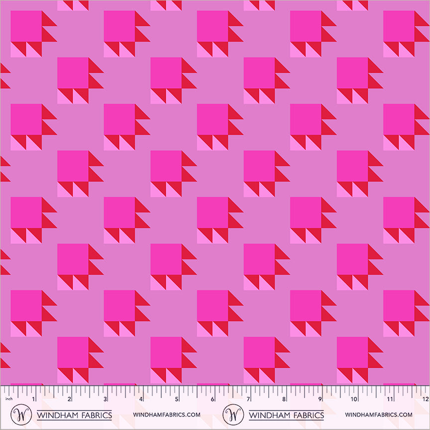 Bear Paw in Cool Pink quilting fabric, part of the Annabel's Blenders fabric collection by Annabel Wrigley (SKU: 55380-10)