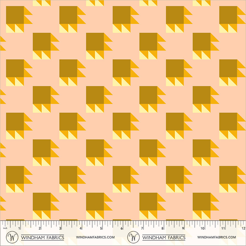 Bear Paw in Soft Gold quilting fabric, part of the Annabel's Blenders fabric collection by Annabel Wrigley (SKU: 55380-3)