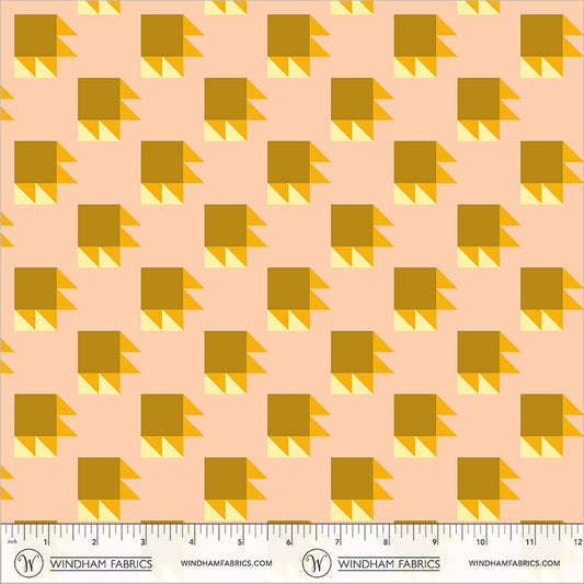 Bear Paw in Soft Gold quilting fabric, part of the Annabel's Blenders fabric collection by Annabel Wrigley (SKU: 55380-3)