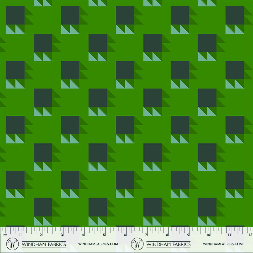 Bear Paw in Grass Green quilting fabric, part of the Annabel's Blenders fabric collection by Annabel Wrigley (SKU: 55380-5)