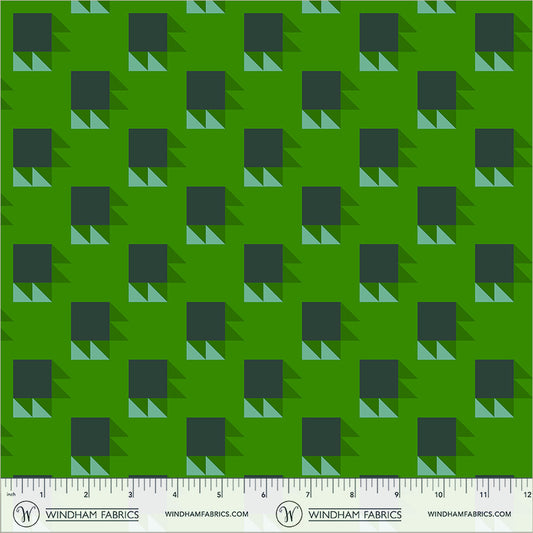 Bear Paw in Grass Green quilting fabric, part of the Annabel's Blenders fabric collection by Annabel Wrigley (SKU: 55380-5)