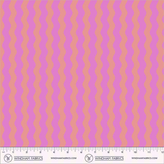 Waves in Peach/Pink quilting fabric, part of the Annabel's Blenders fabric collection by Annabel Wrigley (SKU: 55381-15)