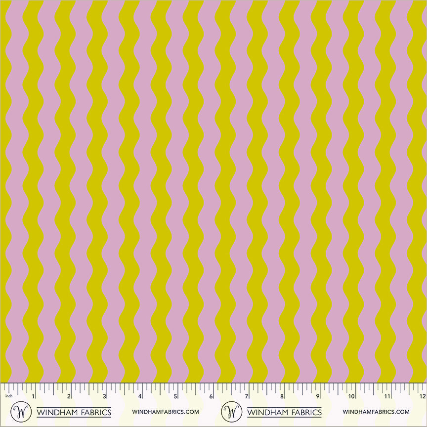 Waves in Limelight quilting fabric, part of the Annabel's Blenders fabric collection by Annabel Wrigley (SKU: 55381-17)