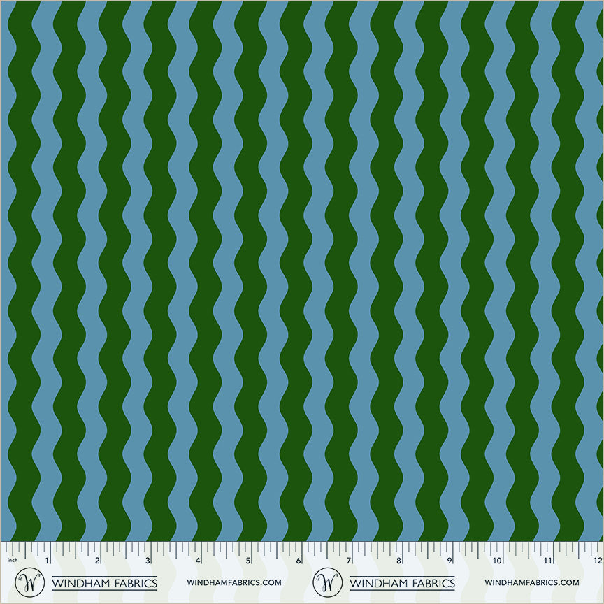 Waves in Laguna quilting fabric, part of the Annabel's Blenders fabric collection by Annabel Wrigley (SKU: 55381-7)