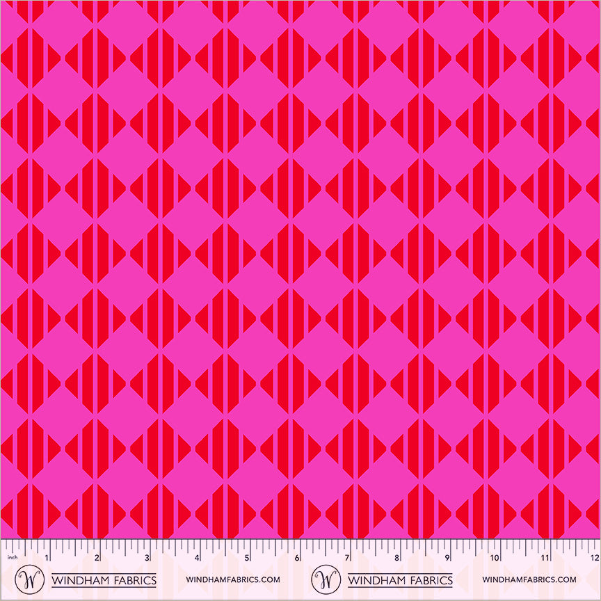 Checker in Red/Pink quilting fabric, part of the Annabel's Blenders fabric collection by Annabel Wrigley (SKU: 55382-1)