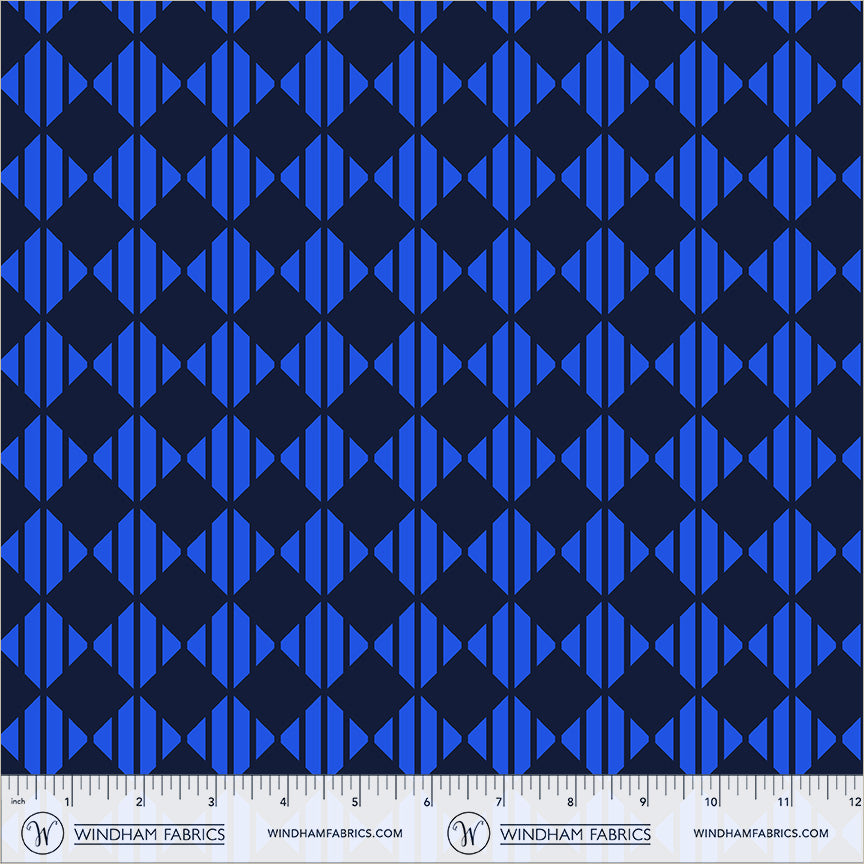 Checker in Deep Blue quilting fabric, part of the Annabel's Blenders fabric collection by Annabel Wrigley (SKU: 55382-20)